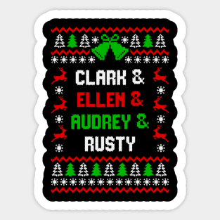 Christmas Vacation Clark Ellen Rusty Audrey Eddie Funny T-Shirt Sticker